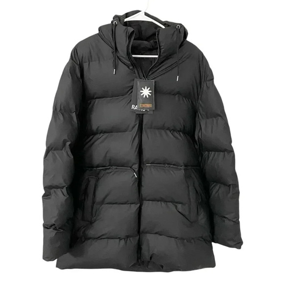 NWT Rains Alta Waterproof Windproof Insulated Hooded Puffer Parka Coat size XL - Picture 6 of 15